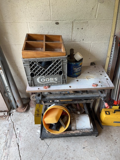 Black and Decker Workmate Stand with Misc. Tools and Barn Jack