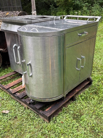 Stainless Steel Serving Cart on Casters