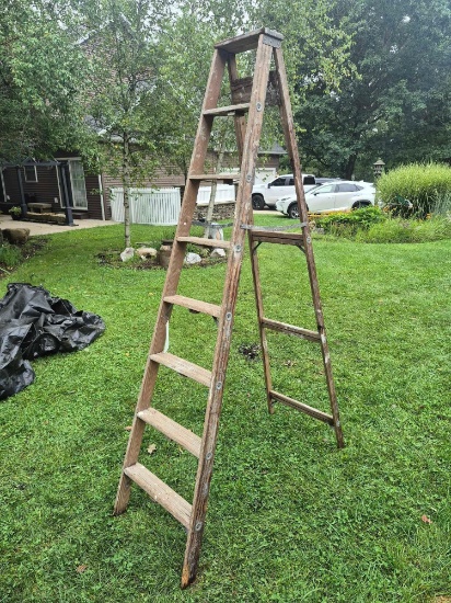 8 Ft. Wooden Ladder