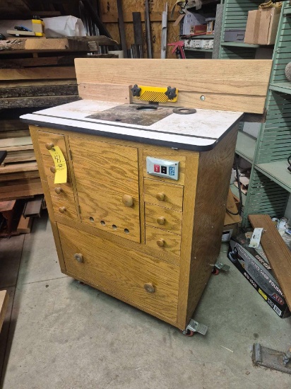Homemade Solid Wood Router Table w/ Makita RF1101 Router