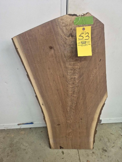 Rough Cut Walnut Crotch Cut Live Edge Slab - Approx. 43 In. L x 23 In. W x 1 In. T