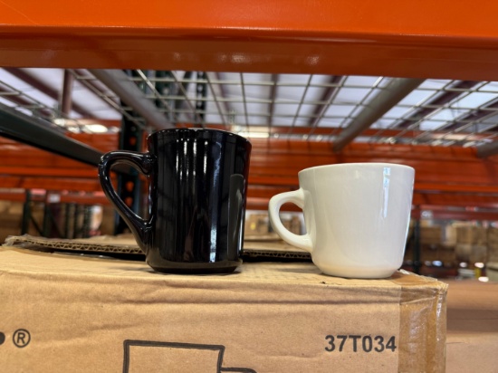 Pallet of International Tableware 7 Oz. White & 8.5 Oz. Black Cups