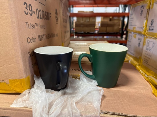 Pallet of M-Ware Green & Black Tulsa Funnel Mugs - Approx. 432 Total