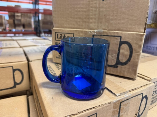 Pallet of Libbey Mediterranean Blue 13 Oz. Mugs - Approx 360 Total