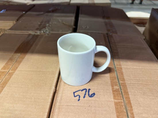 Pallet of White Ceramic Mugs - Approx 576 Total