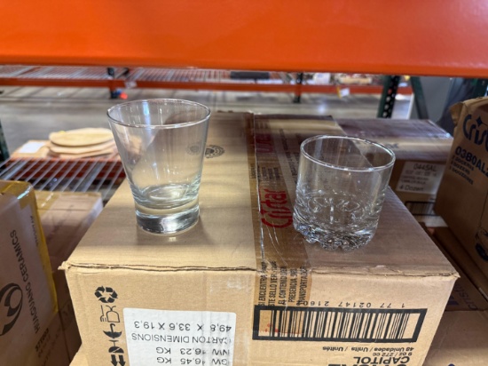 Pallet of 9oz and 12oz Glass Cups - Approximately 632 cups