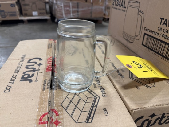 Pallet of 16oz Tankard Taverne Glass Steins - Approximately 96 Steins