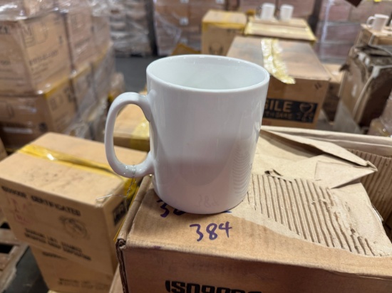 Pallet of White coffee mugs - Approximately 384 mugs