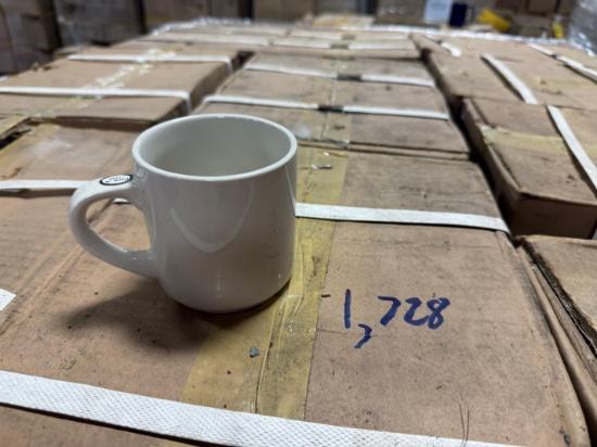Pallet of White Coffee mugs - Approximately 1,728 mugs