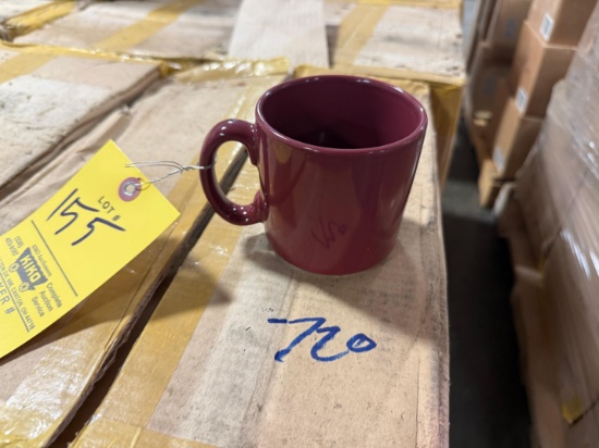 Pallet of red mugs - Approximately 720 mugs
