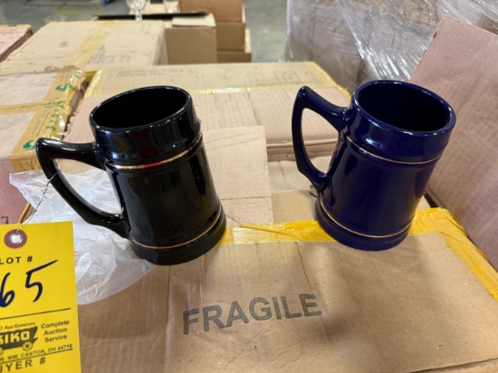 Pallet of Back/Gold bands and Blue/Gold bands 23oz Steins - Approximately 360 Steins