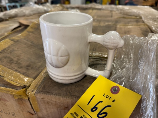 Pallet of Ceramic Basketball Mugs - Approximately 1,296 mugs