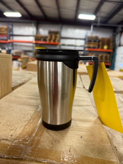 Pallet of Plastic lined Coffee Travel Mugs - Approximately 936 Mugs