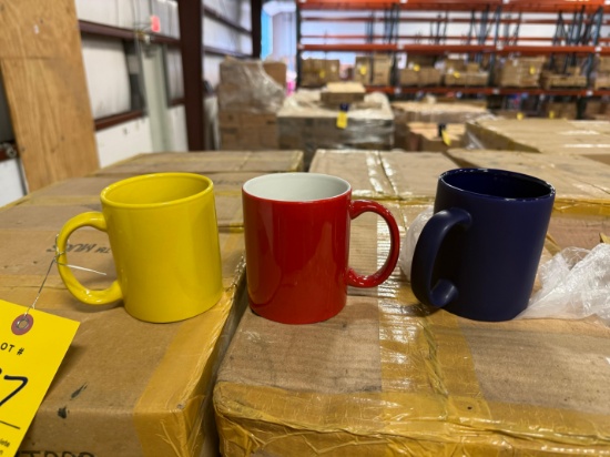 Pallet of Mugs in a variety of colors - Approximately 1,260 mugs