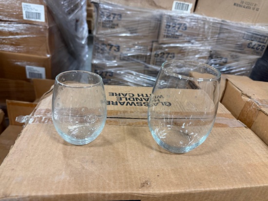 Pallet of Stemless Glasses - Approximately 432 glasses