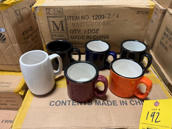 Pallet of Coffee Mugs in a variety of colors - Approximately 372 mugs