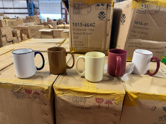 Pallet of Coffee Mugs in a Variety of colors - Approximately 1,440 Mugs