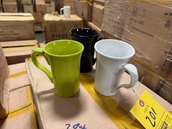 Pallet of Funnel coffee mugs in a variety of colors - Approximately 384 mugs