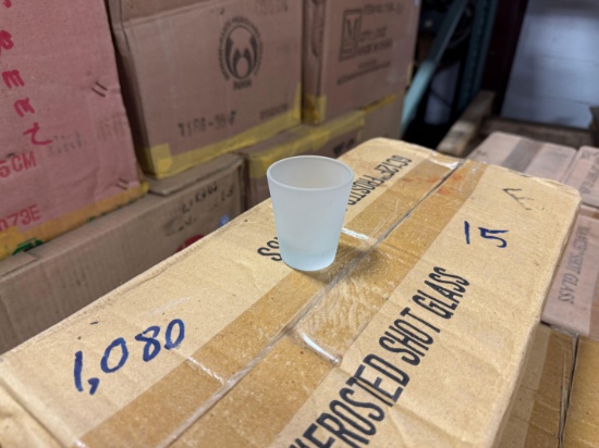 1,008 Cobalt Blue Shot Glasses - 1,080 Frosted shot glasses