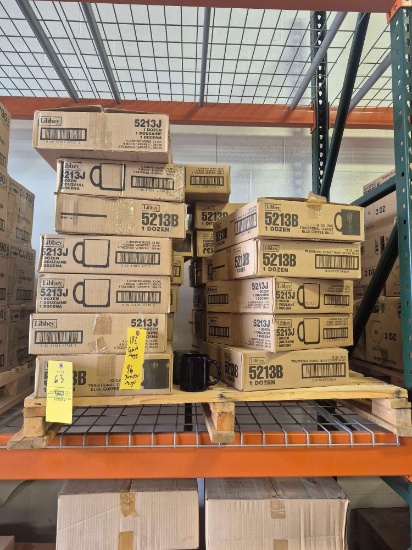 Pallet of Libby Cobalt & Juniper 13 Oz. Glass Mugs