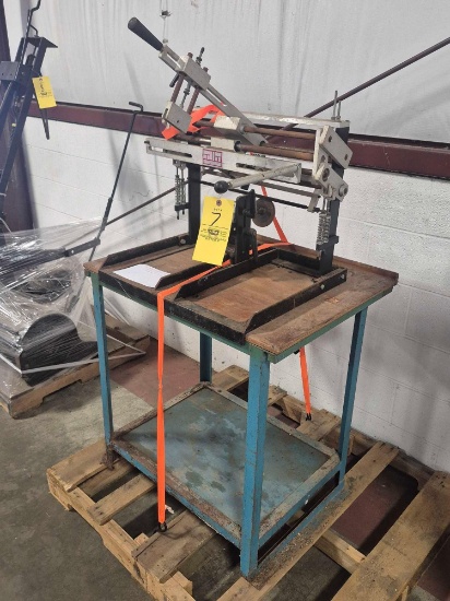 Miller Cylindrial Screen Printer on Stand