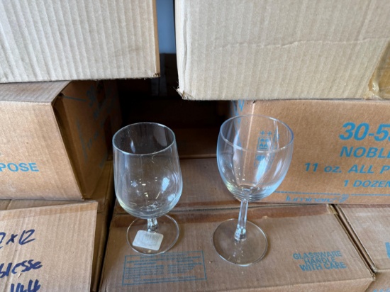 Pallet of Luminarc Noblesse 11 Oz. Stem Glasses & Grand Nob Glasses