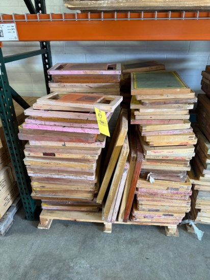 Pallet of Wooden Frame Printing Screens