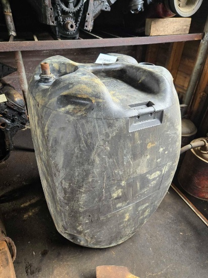 Black plastic drum