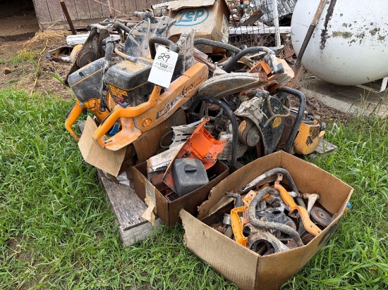 large lot of Partner saws