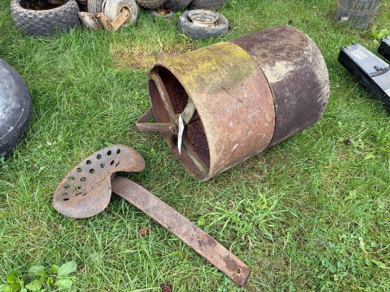 lawn roller, sulky seat