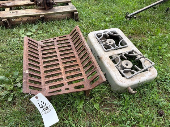 log cradle, gas double burner