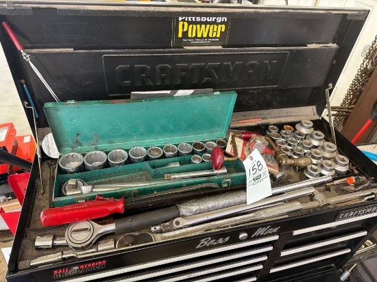 Large Socket Set, Ratchets, Pry Bars, Tooling