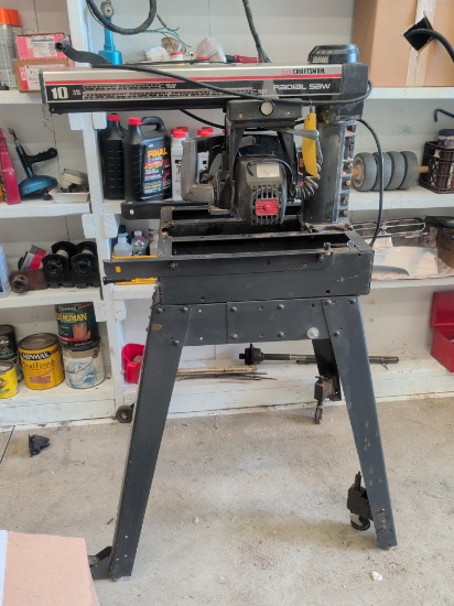Sears Craftsman 10" Radial Arm Saw on stand
