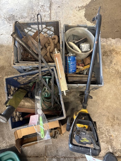 chain, iron, scrap, gas trolling motor scale, horse shoes