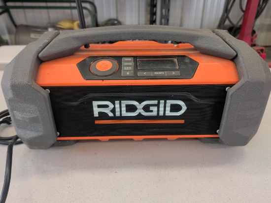 Ridgid Jobsite Clock Radio NO battery or charger