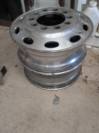 (2) Aluminum Truck Wheels 24.5"