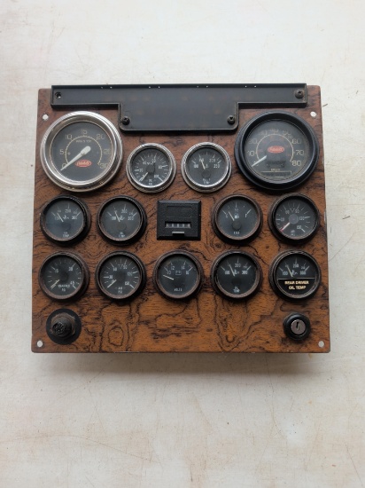 Peterbilt Truck Vintage Wood Grain Dashboard Panel