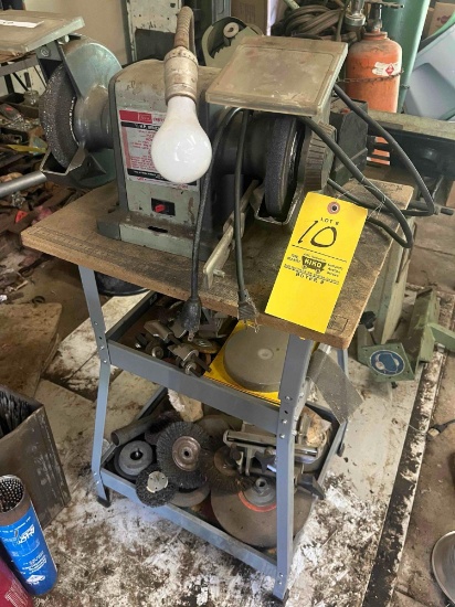 Sears 1/2 hp bench grinder on stand