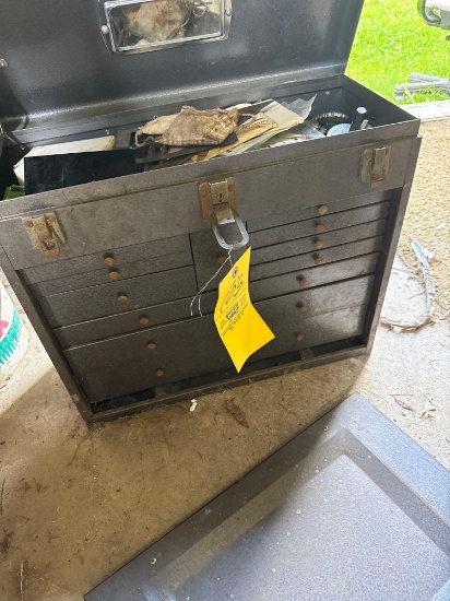 toolbox loaded with misc machinist tools