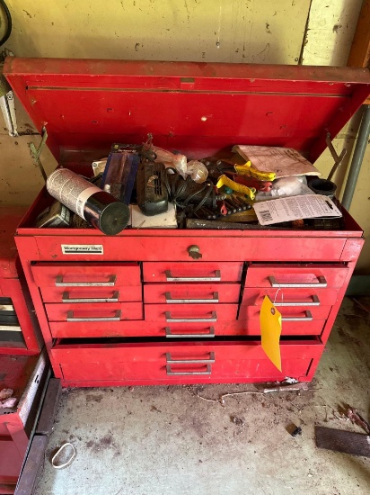 toolbox loaded with tools, hardware