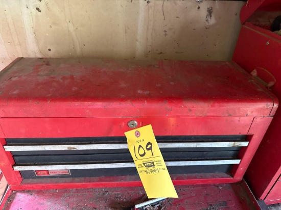 tool box with misc wrenches, sockets