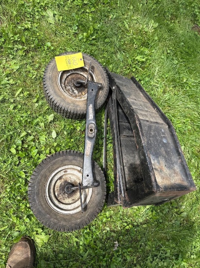 small ramps, axle with wheels and tires