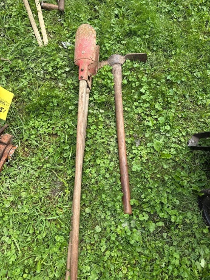 posthole digger, pick