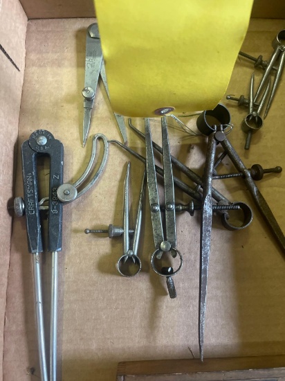 Old Starrett Micrometer and machinest tools