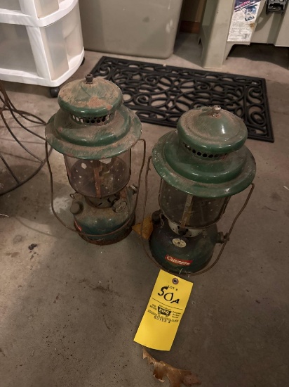 pair of Coleman lanterns