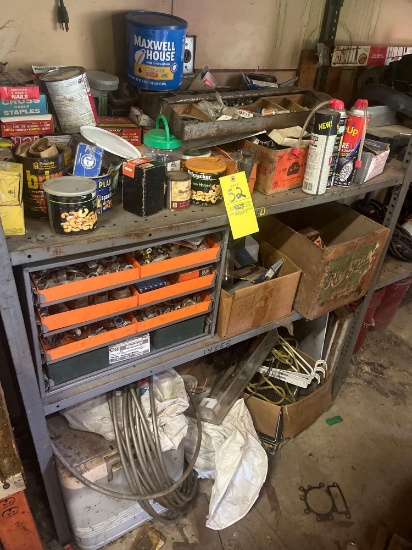 Assorted bolts, hardware, contents