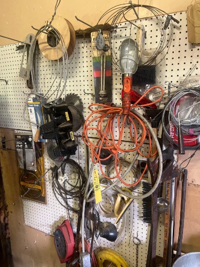 Contents on pegboard