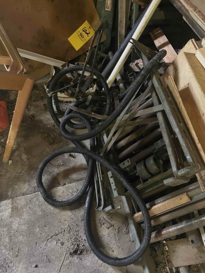 Assorted pieces of steel and partial roller table