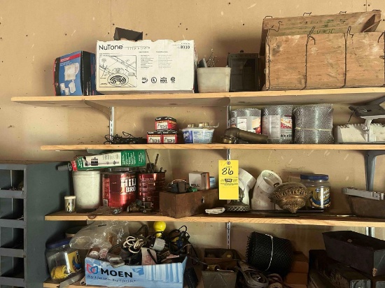 Assorted contents on shelf