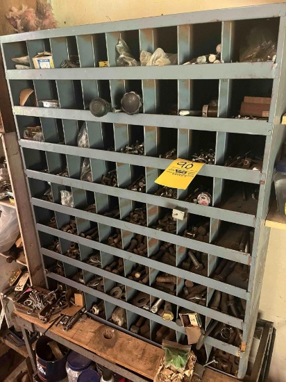 Bolt bin with assorted bolts